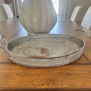 Hobby Lobby Galvanized Metal Oval Tray